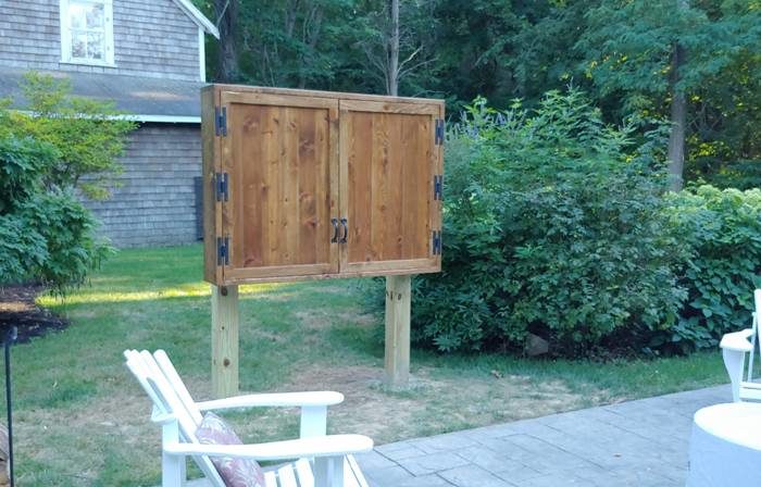 Outdoor Tv Cabinet With Double Doors, Outdoor Tv Cabinets For Patio