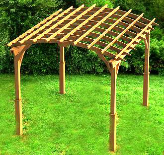 Pergola with Arched Roof Downloadable Building Plans