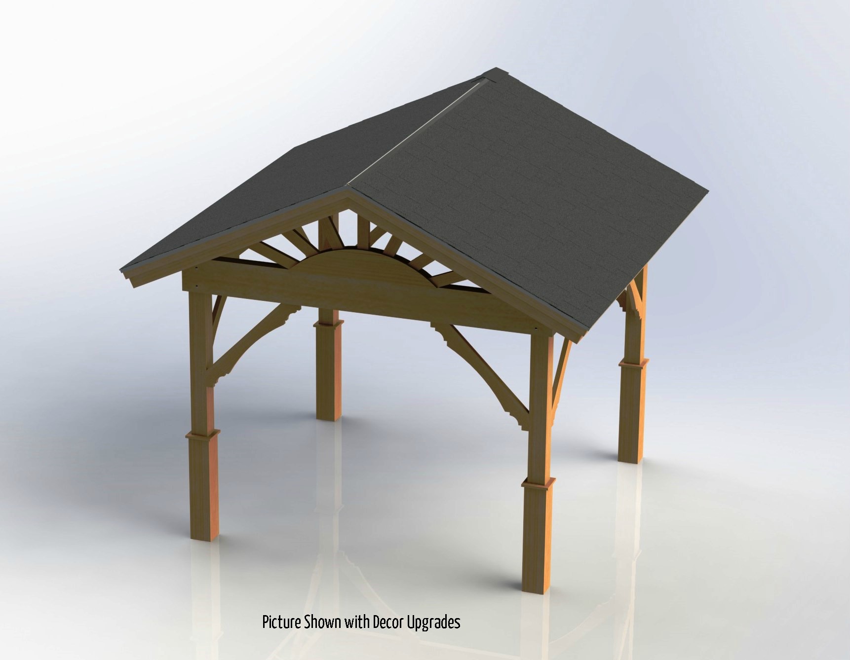 Gazebo with Gable Roof Downloadable Building Plans