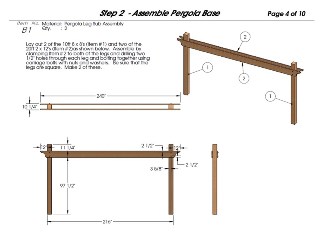 Pergola with Gable Roof Downloadable Building Plans