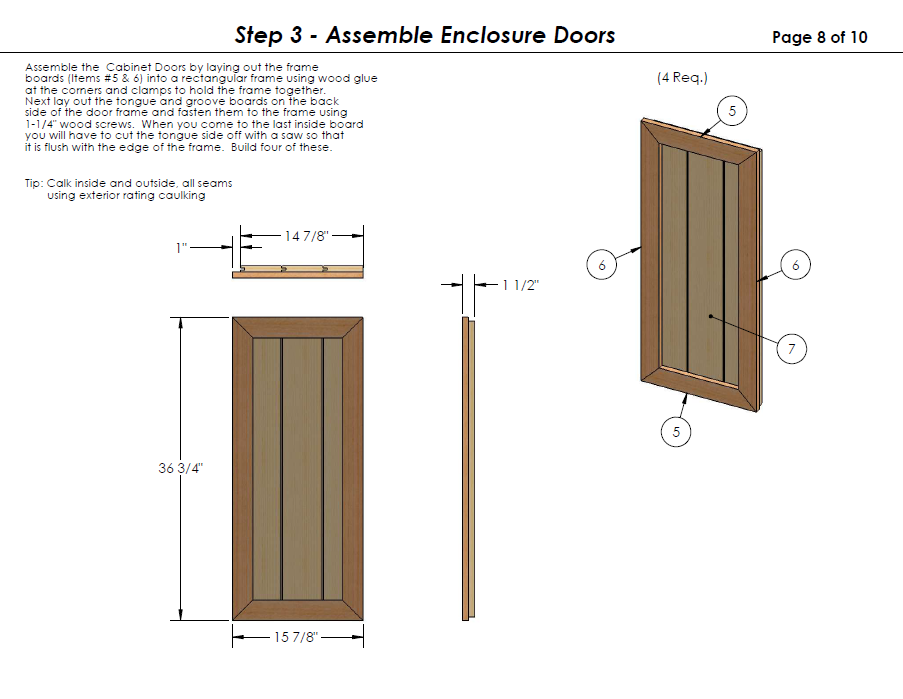 Outdoor TV Cabinet with Bi-Fold Doors Downloadable Building Plan