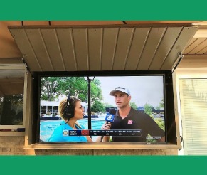 Outdoor Tv Cabinet With Pop Up Door, How To Build A Cabinet For An Outdoor Tv