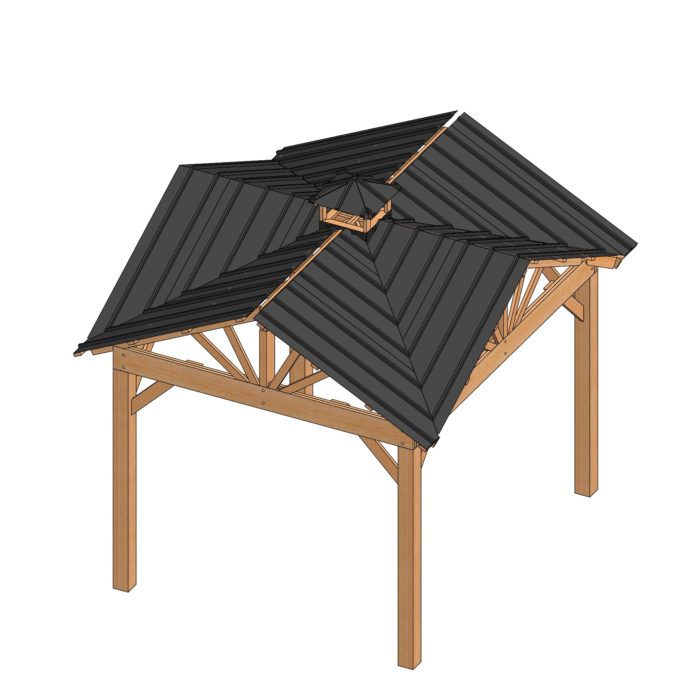 Gazebo with 4-Sided Gable Roof Downloadable Building Plans – DIY Backyard