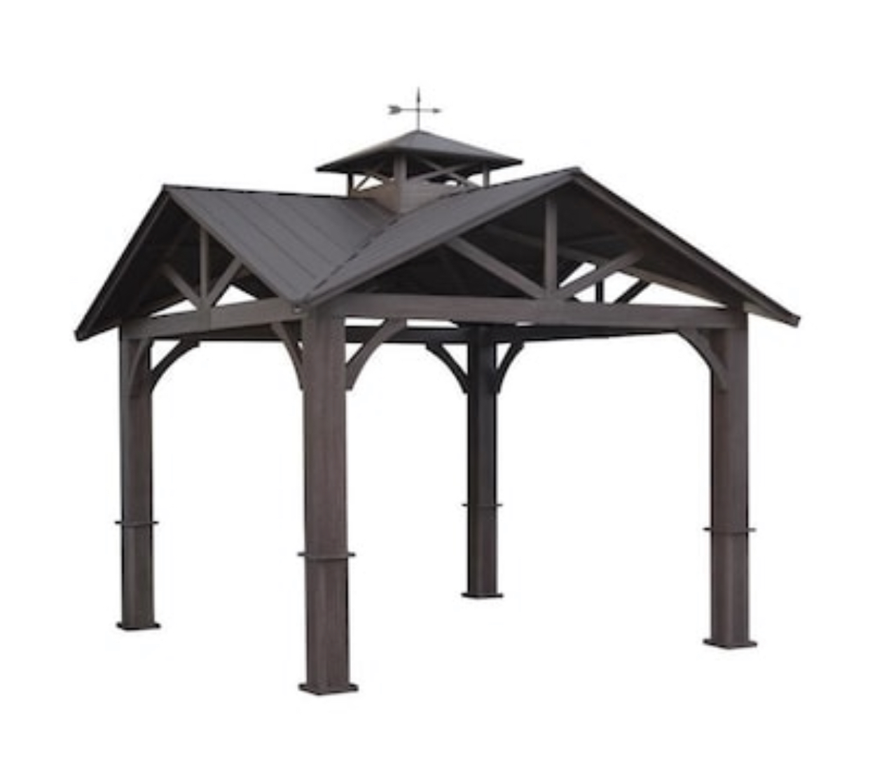 Gazebo with 4-Sided Gable Roof Downloadable Building Plans